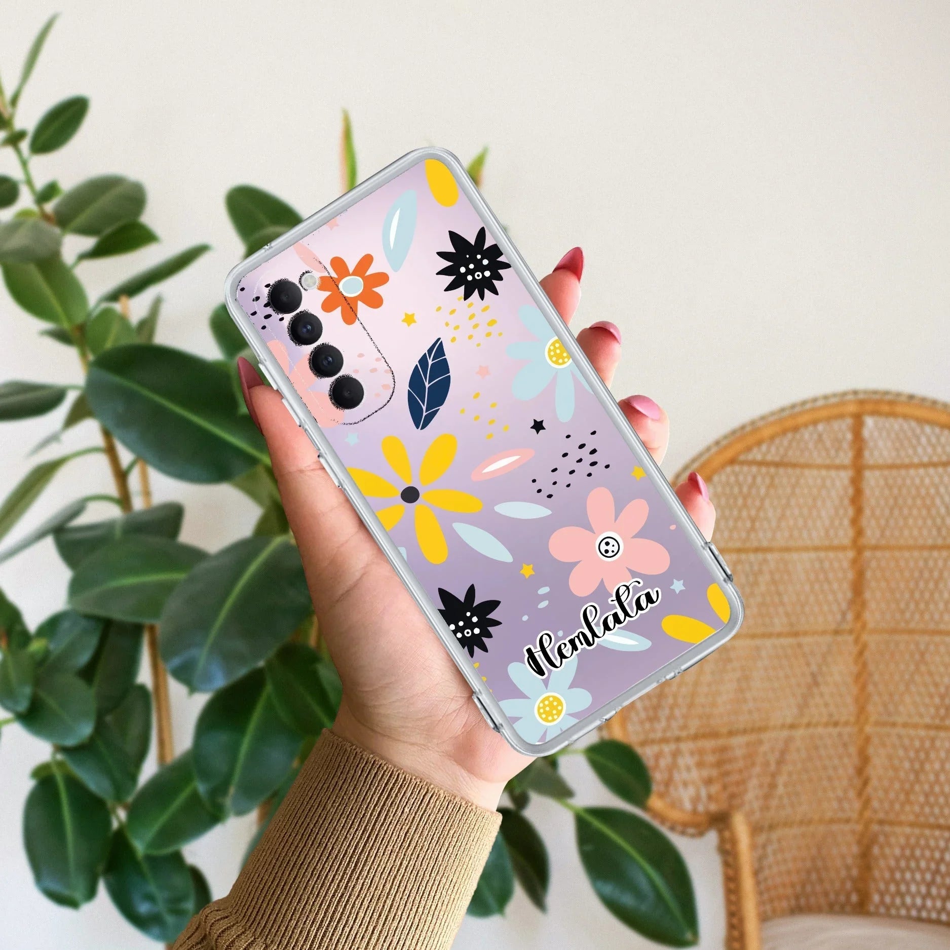Multi Floral Customize Transparent Silicon Case For Oppo - ShopOnCliQ