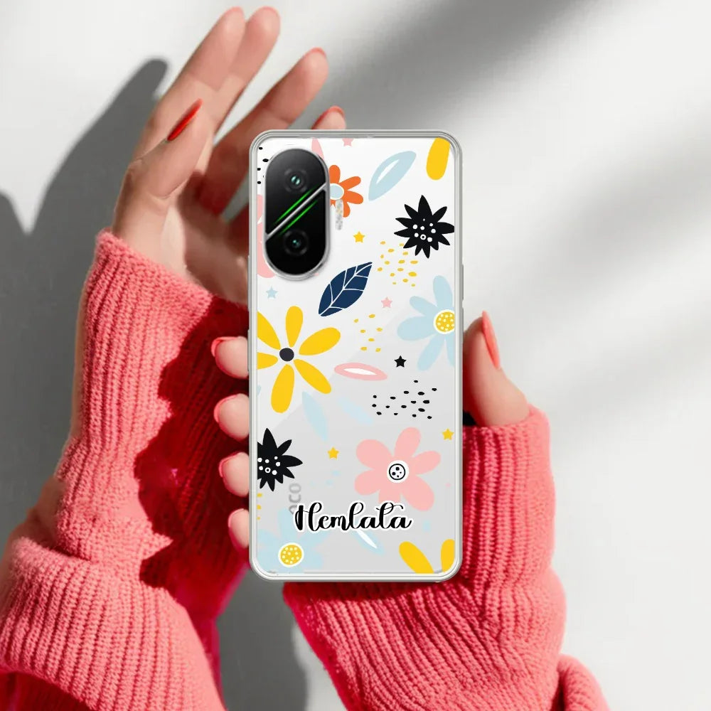 Multi Floral Customize Transparent Silicon Case For Poco - ShopOnCliQ