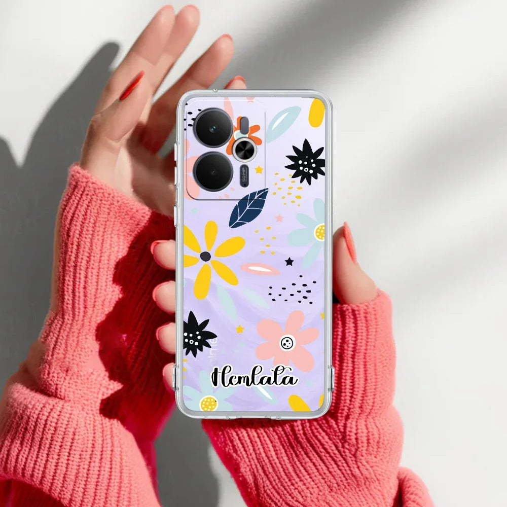 Multi Floral Customize Transparent Silicon Case For Realme/Narzo - ShopOnCliQ