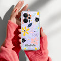 Multi Floral Customize Transparent Silicon Case For Realme 14T 5G