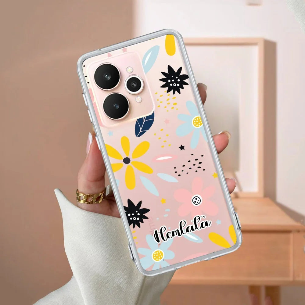 Multi Floral Customize Transparent Silicon Case For Realme/Narzo - ShopOnCliQ
