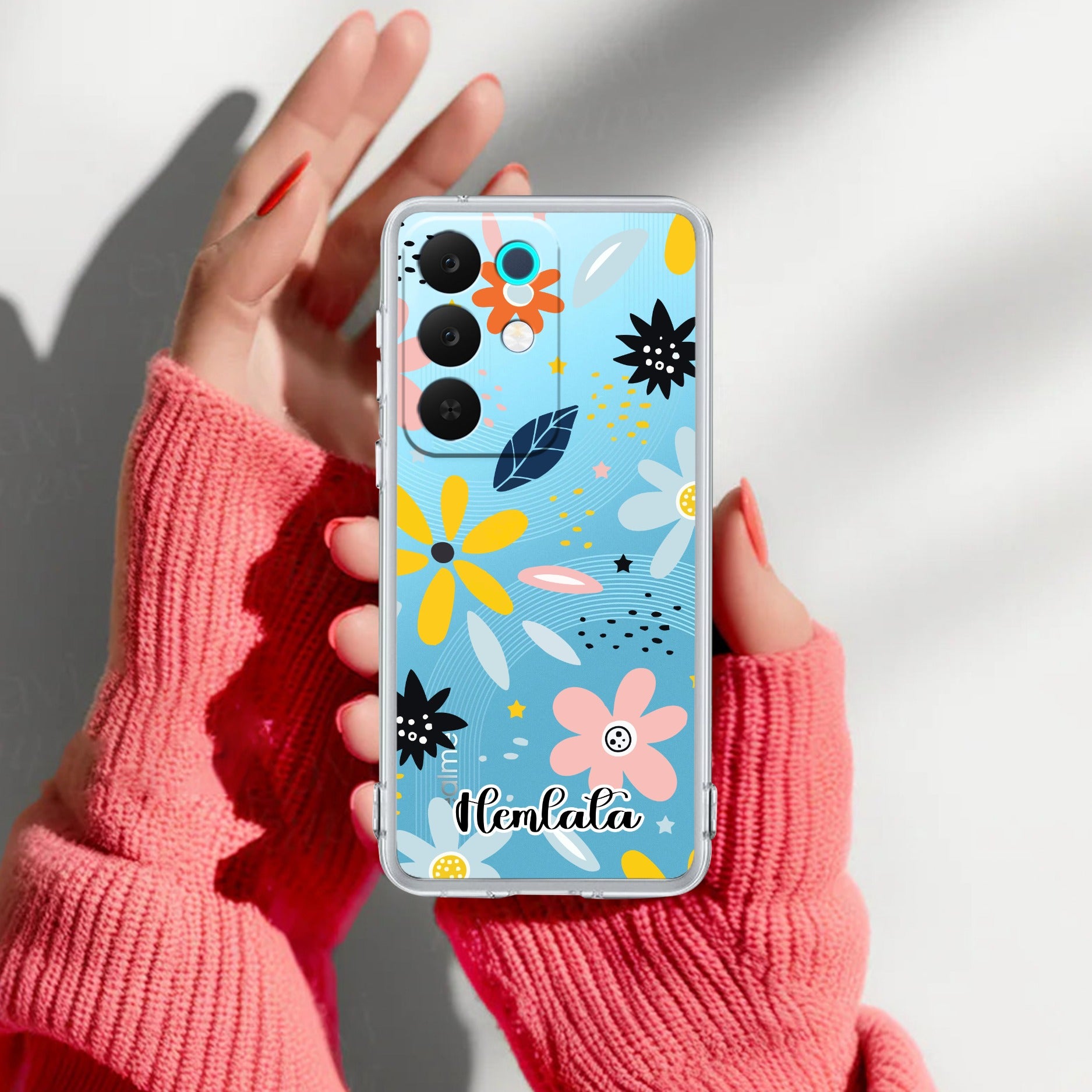 Multi Floral Customize Anti Yelllow Case For Realme 15X 5G