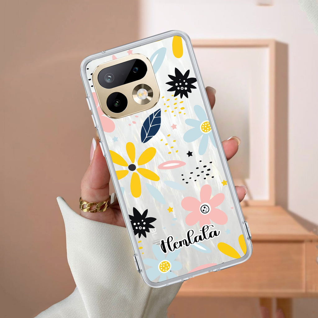 Multi Floral Customize Transparent Silicon Case For Realme/Narzo - ShopOnCliQ