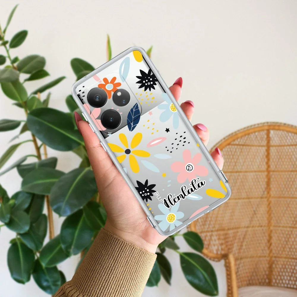 Multi Floral Customize Transparent Silicon Case For Realme/Narzo - ShopOnCliQ