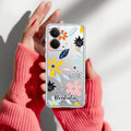 Multi Floral Customize Transparent Silicon Case For Realme P3 5G