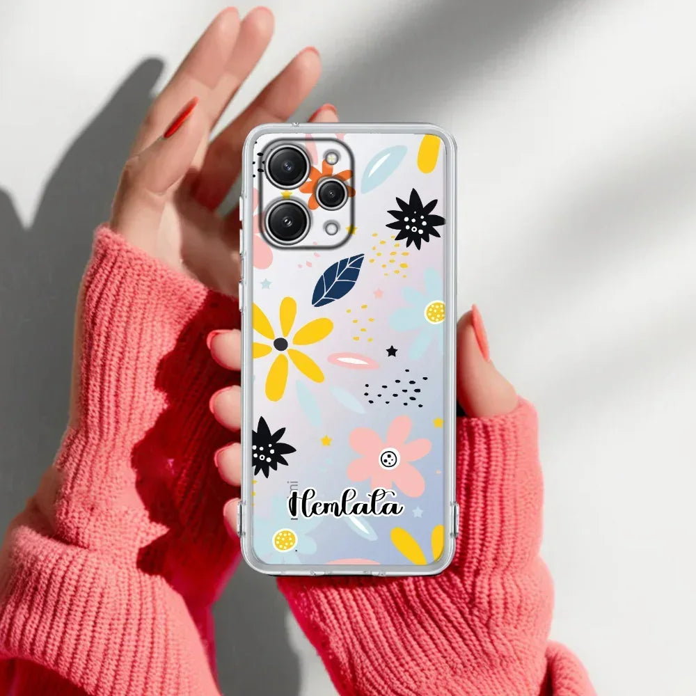 Multi Floral Customize Transparent Silicon Case For Mi 11i