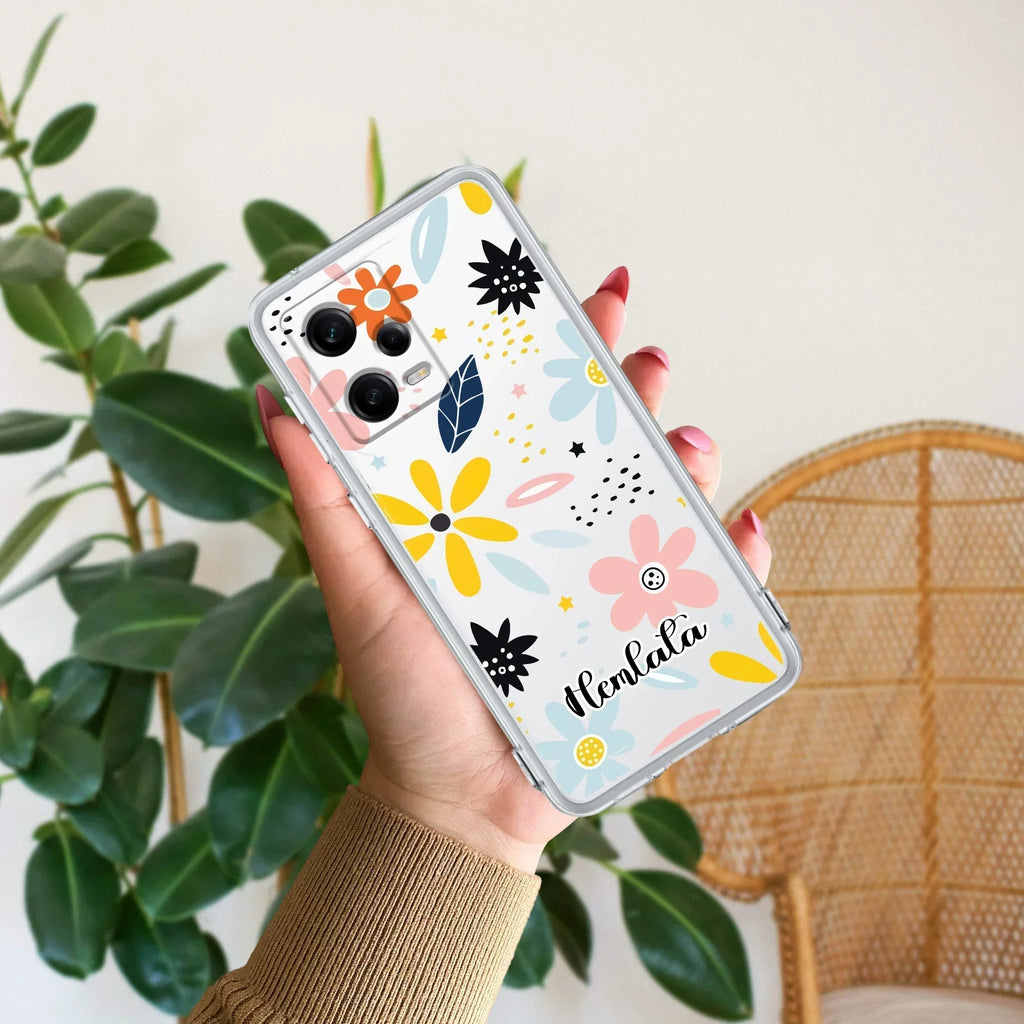 Multi Floral Customize Transparent Silicon Case For Xiaomi 14 5G