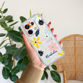 Multi Floral Customize Transparent Silicon Case For Redmi Note 13 5G