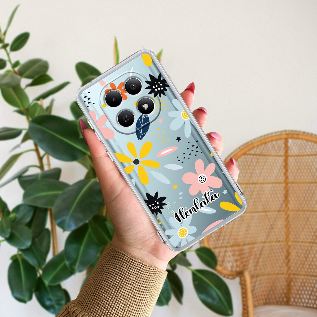 Multi Floral Customize Anti Yellow Case For Redmi Note 15 5G