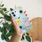 Multi Floral Customize Transparent Silicon Case For Vivo V21e 5G
