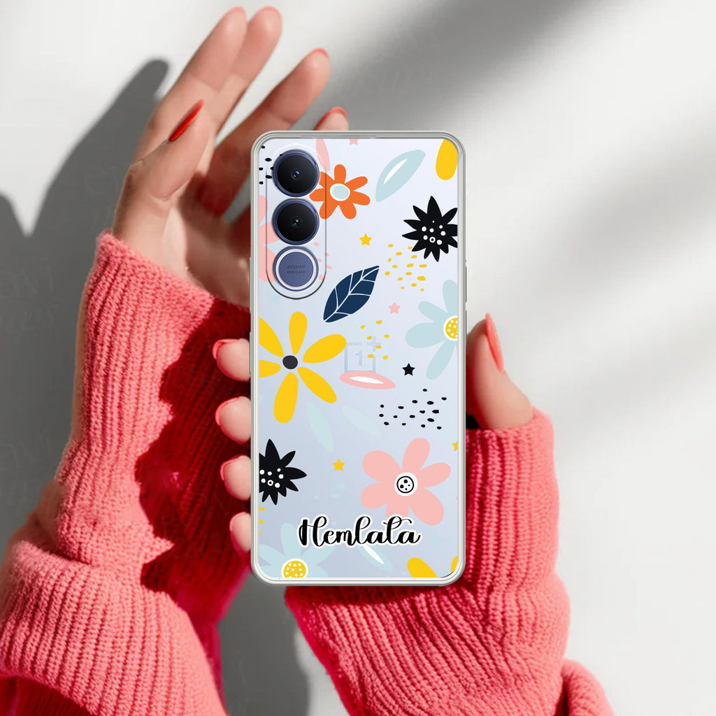 Multi Floral Customize Anti Yellow Case For Vivo V70 FE 5G