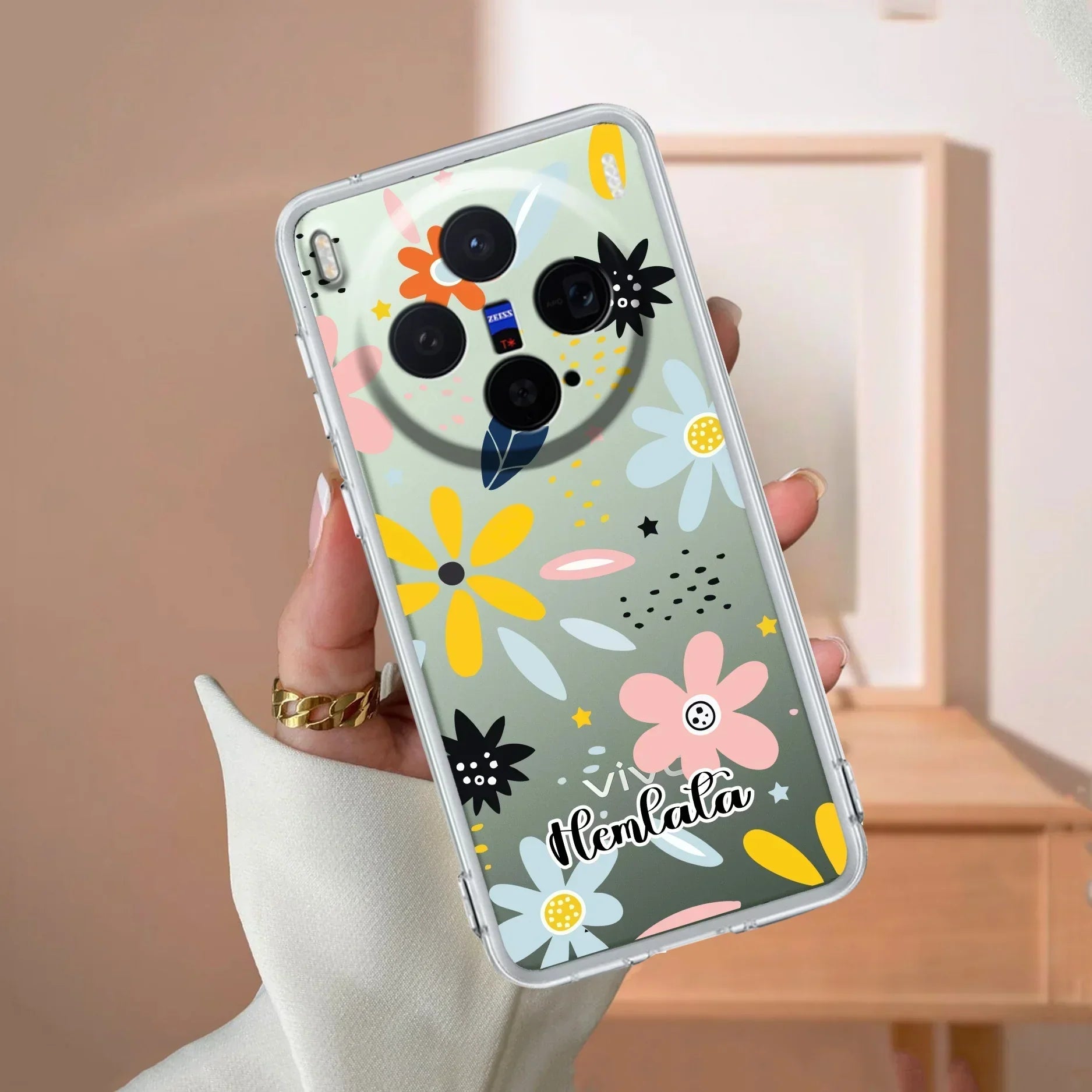 Multi Floral Customize Transparent Silicon Case For Vivo X200 5G