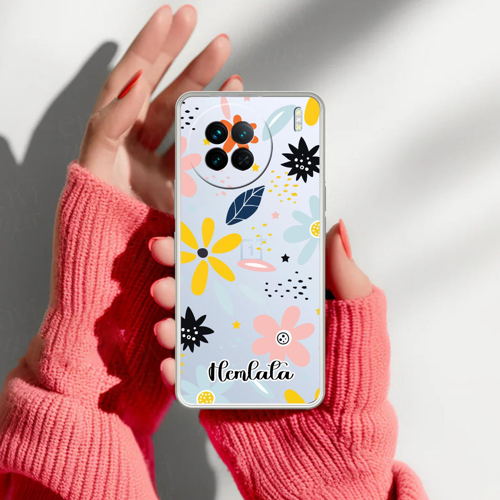Multi Floral Customize Anti Yellow Case For Vivo X90 5G