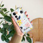 Multi Floral Customize Transparent Silicon Case For Vivo Y300 Plus 5G