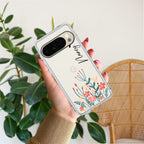 MultiColor Floral Customize Transparent Silicon Case For Google Pixel 10 Pro