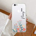 MultiColor Floral Customize Transparent Silicon Case For iPhone 7 / iPhone 8 / iPhone Se 2020