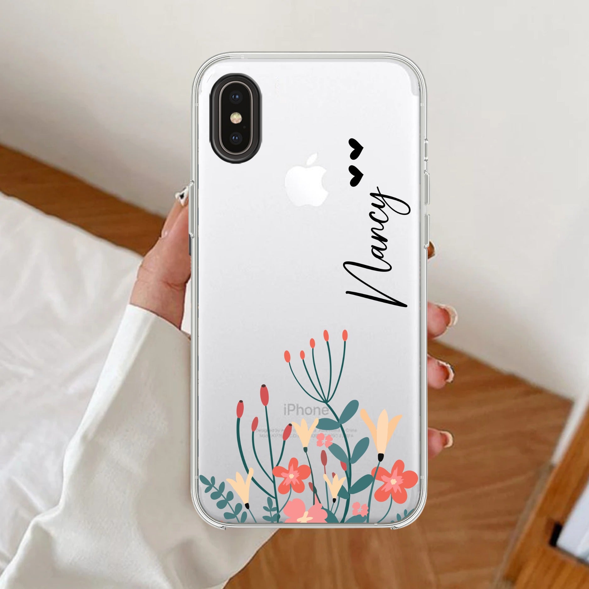 MultiColor Floral Customize Transparent Silicon Case For iPhone XR