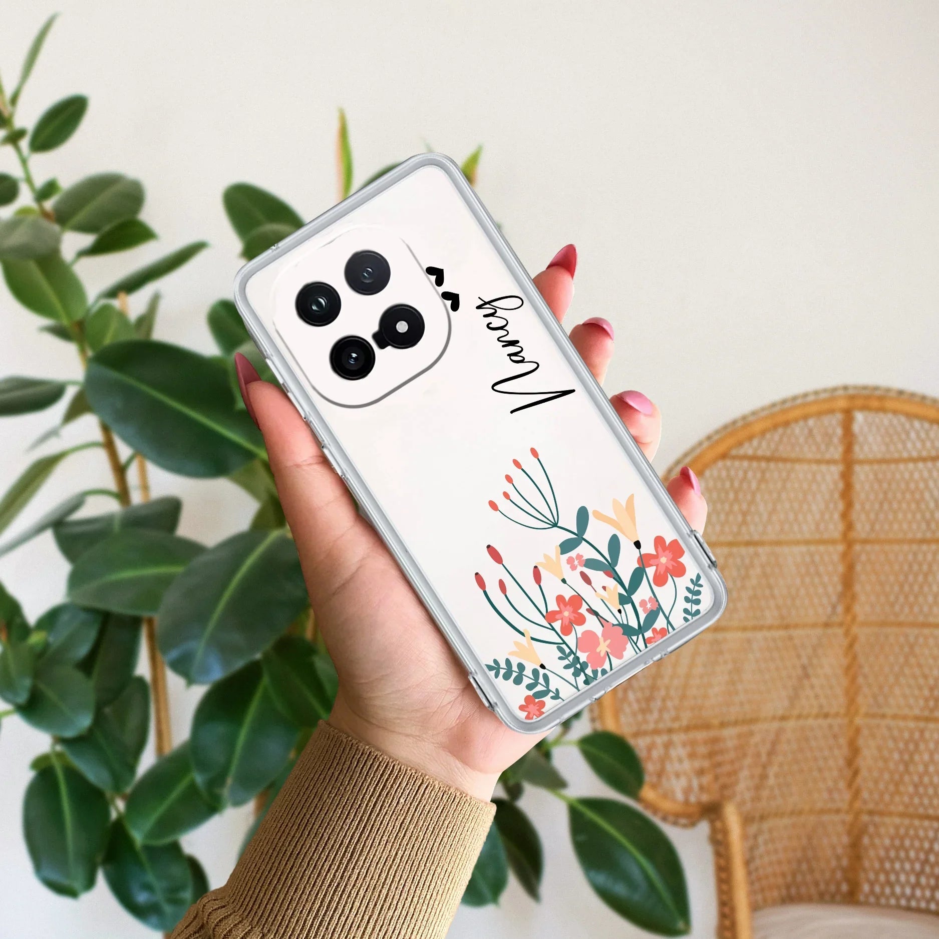 MultiColor Floral Customize Transparent Silicon Case For iQOO 15 5G