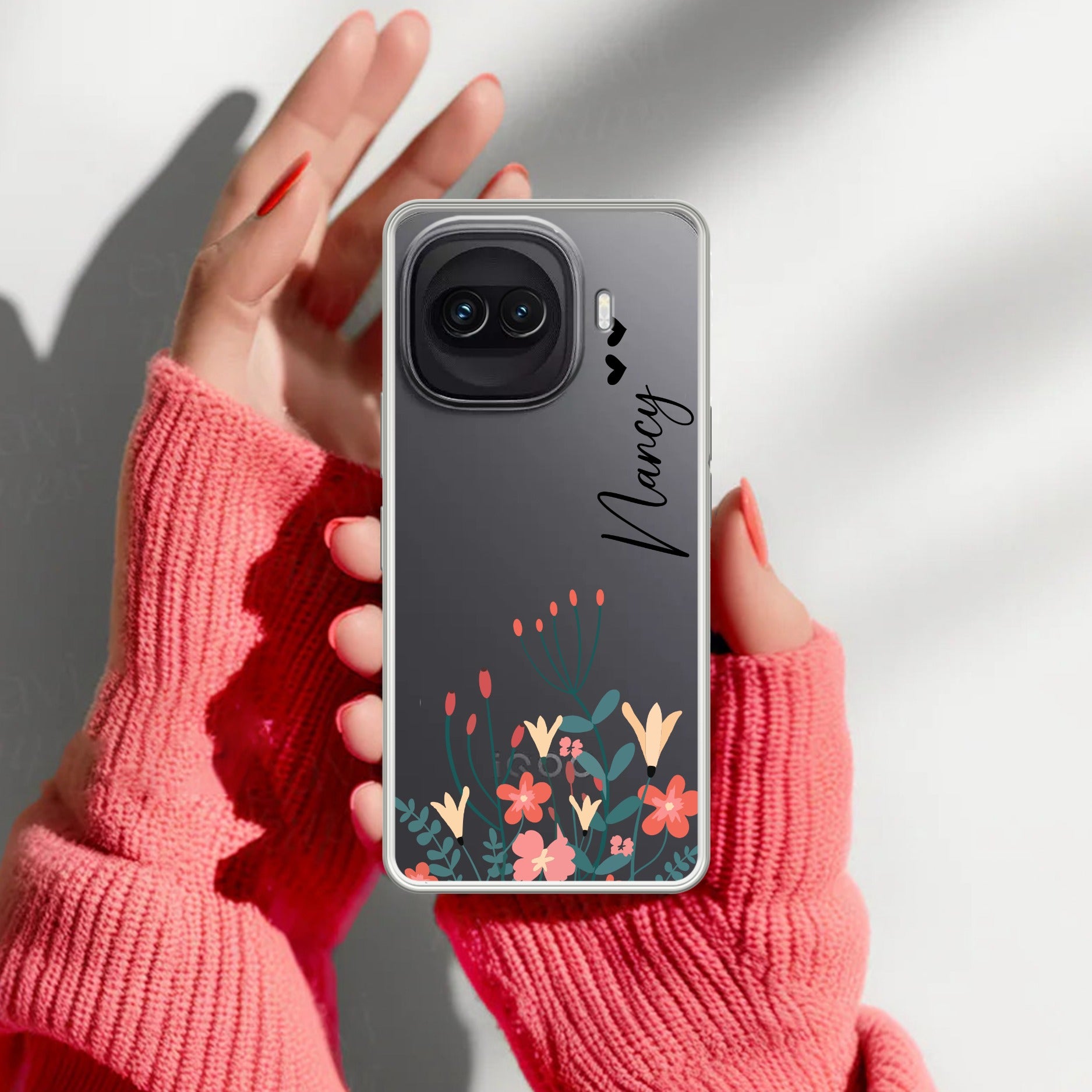 MultiColor Floral Customize Transparent Silicon Case For iQOO 15R 5G