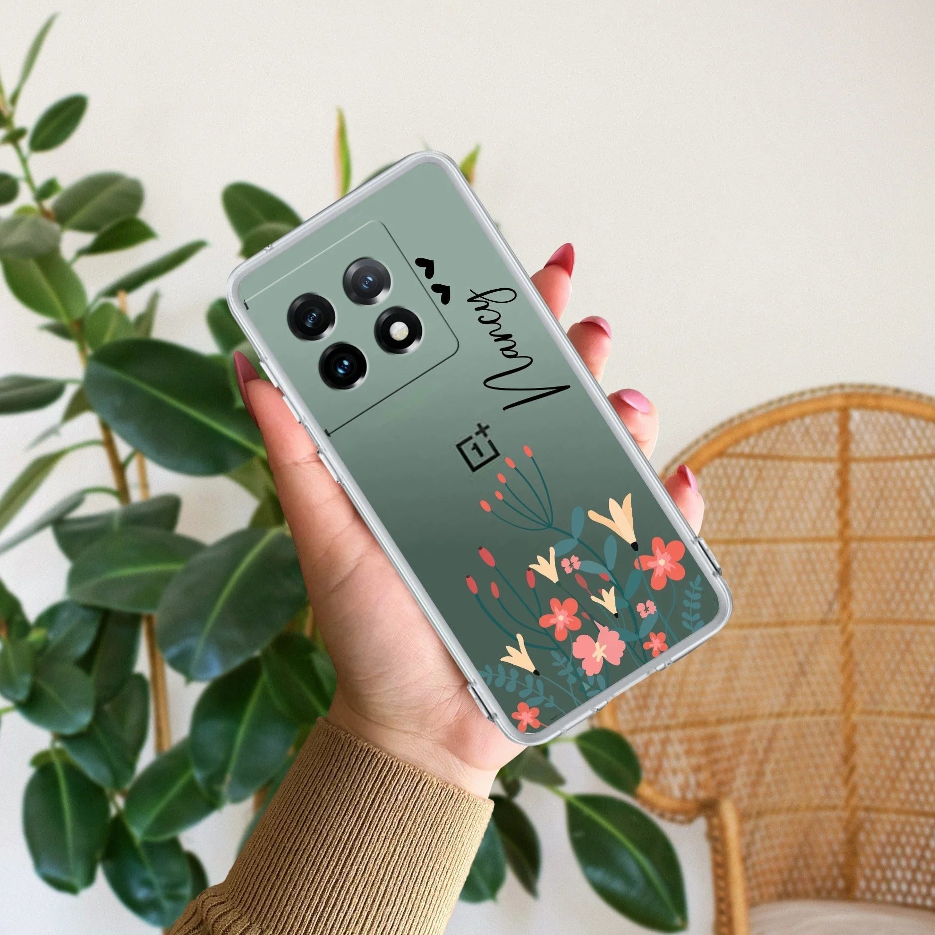 MultiColor Floral Customize Transparent Silicon Case For OnePlus - ShopOnCliQ