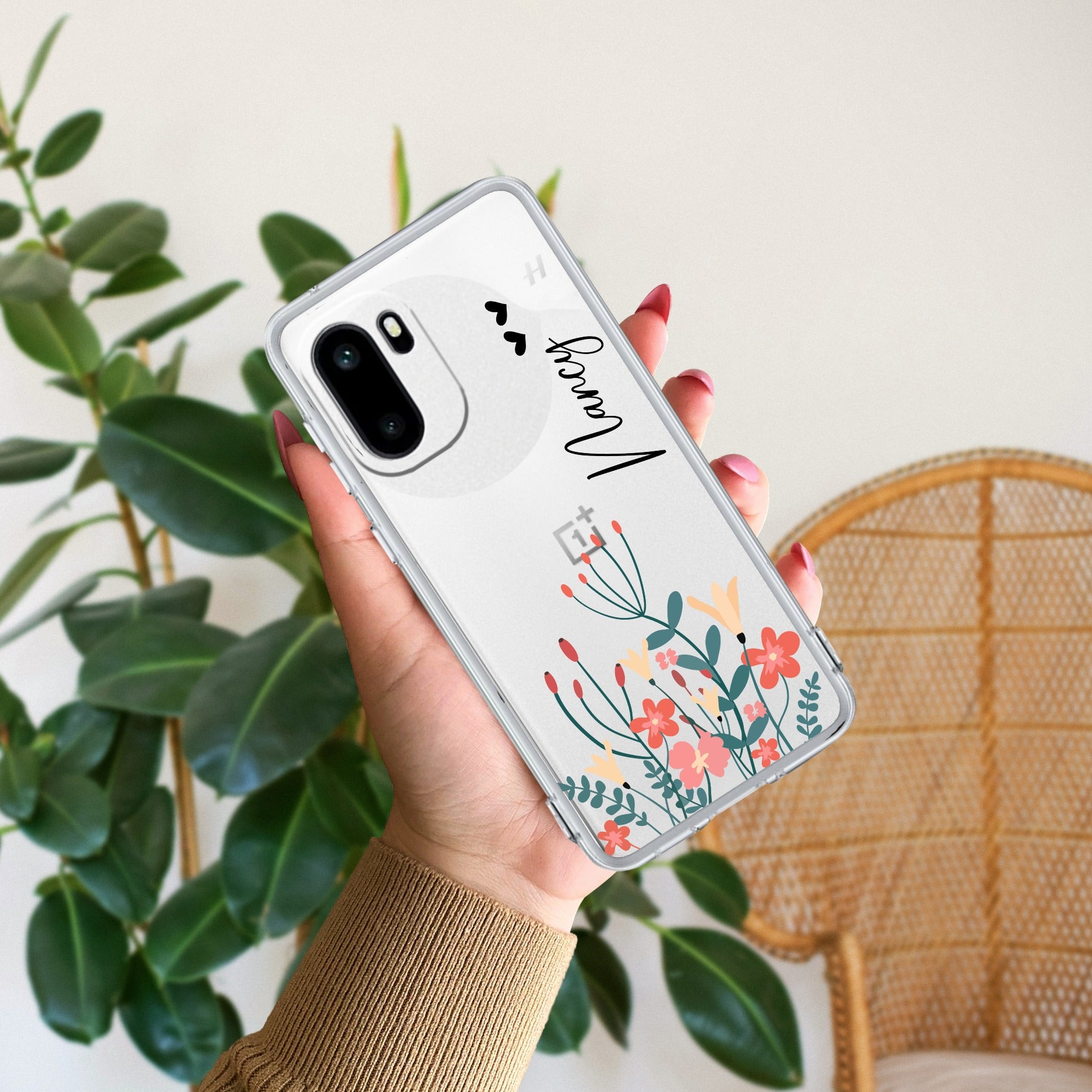 MultiColor Floral Customize Anti Yellow Case For OnePlus 15R 5G
