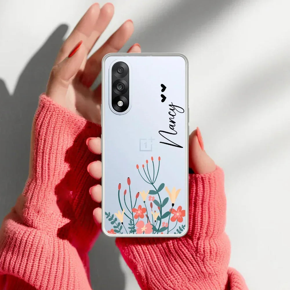 MultiColor Floral Customize Transparent Silicon Case For OnePlus - ShopOnCliQ