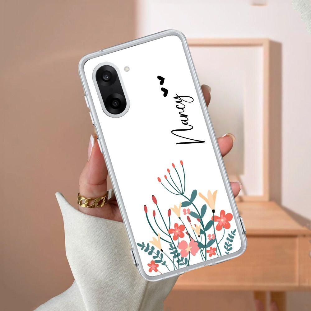 MultiColor Floral Customize Transparent Silicon Case For OnePlus