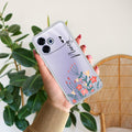 MultiColor Floral Customize Transparent Silicon Case For Oppo F33 Pro 5G
