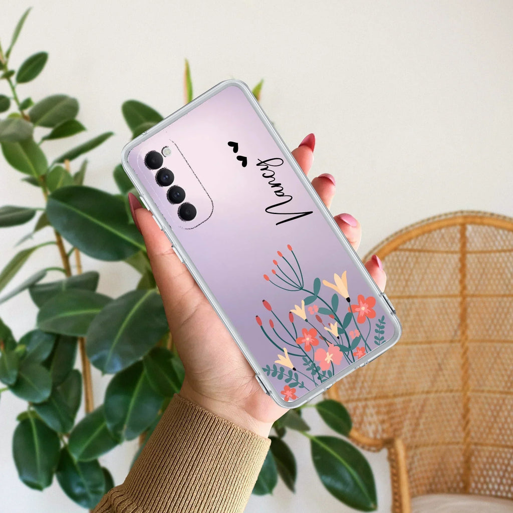 MultiColor Floral Customize Anti Yellow Case For Oppo Reno 4 Pro