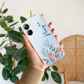 MultiColor Floral Customize Transparent Silicon Case For Realme 10 Pro 5G