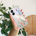 MultiColor Floral Customize Transparent Silicon Case For Realme 10 Pro Plus 5G