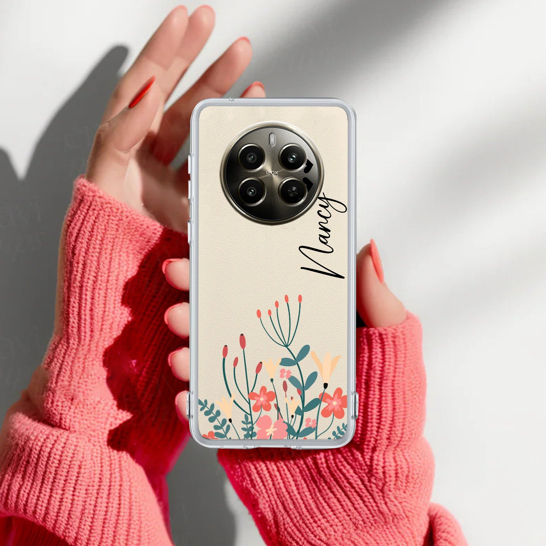 MultiColor Floral Customize Anti Yelllow Case For Realme Narzo 70 5G
