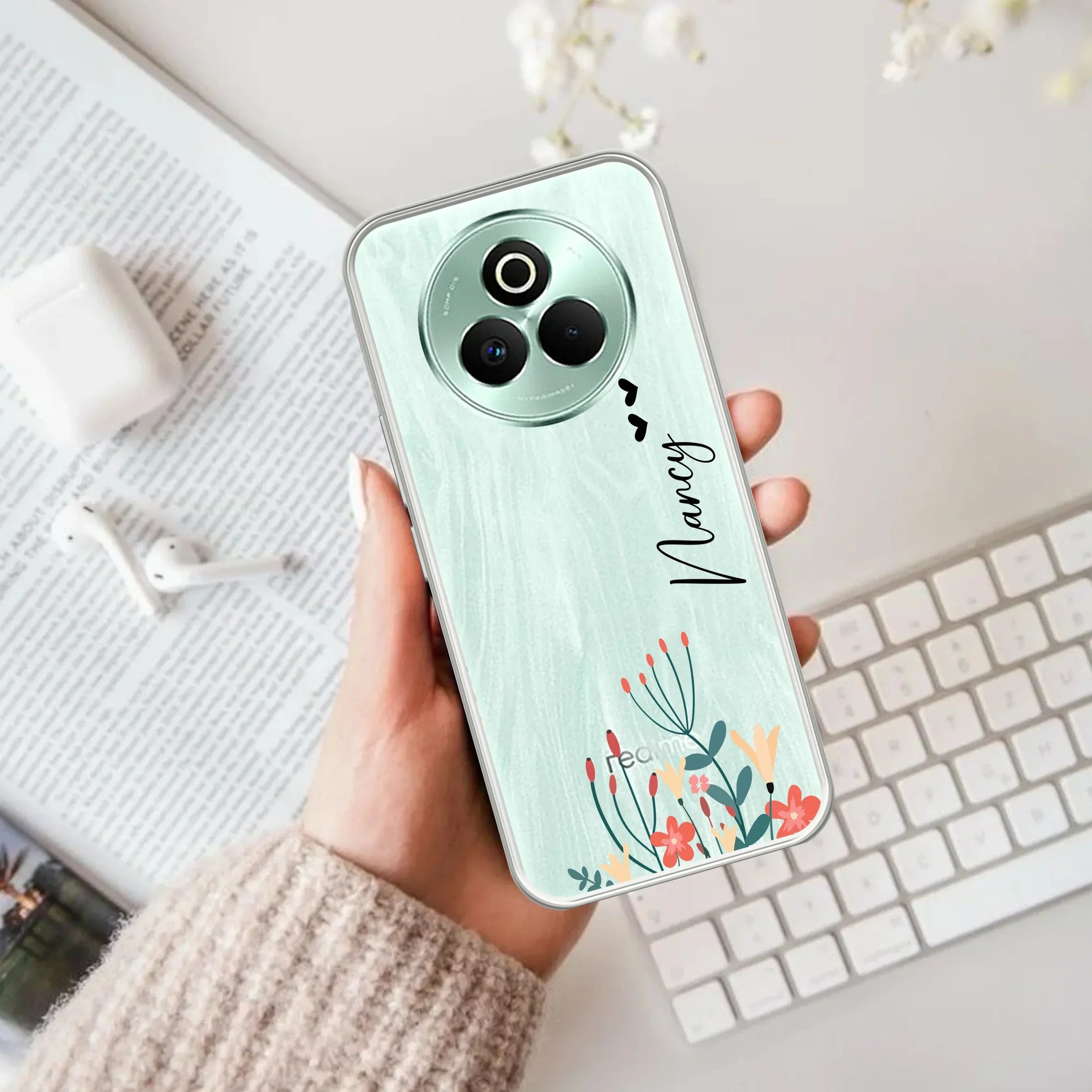 MultiColor Floral Customize Anti Yelllow Case For Realme P3 Pro 5G