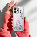 MultiColor Floral Customize Transparent Silicon Case For Redmi 12 4G