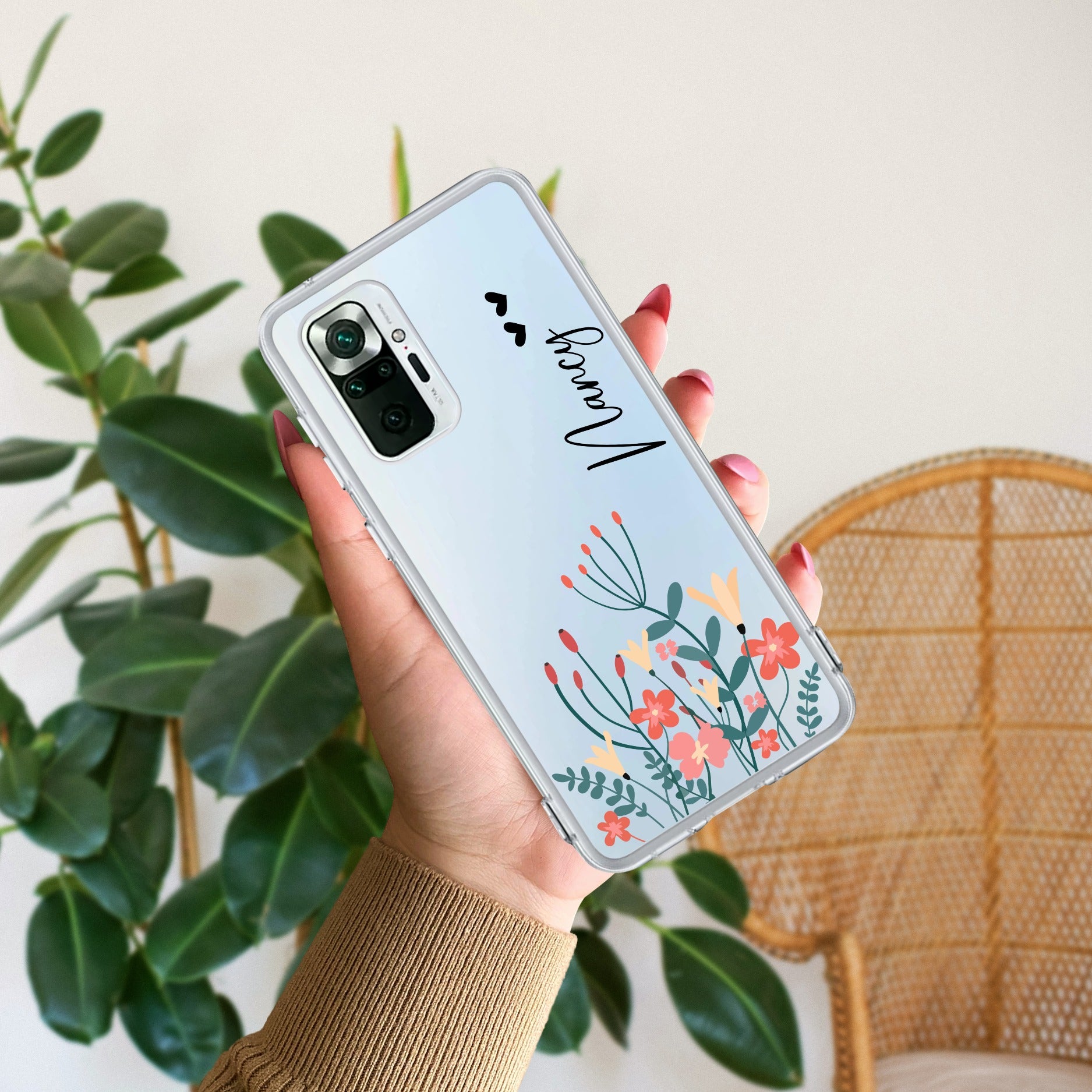MultiColor Floral Customize Transparent Silicon Case For Redmi/Xiaomi