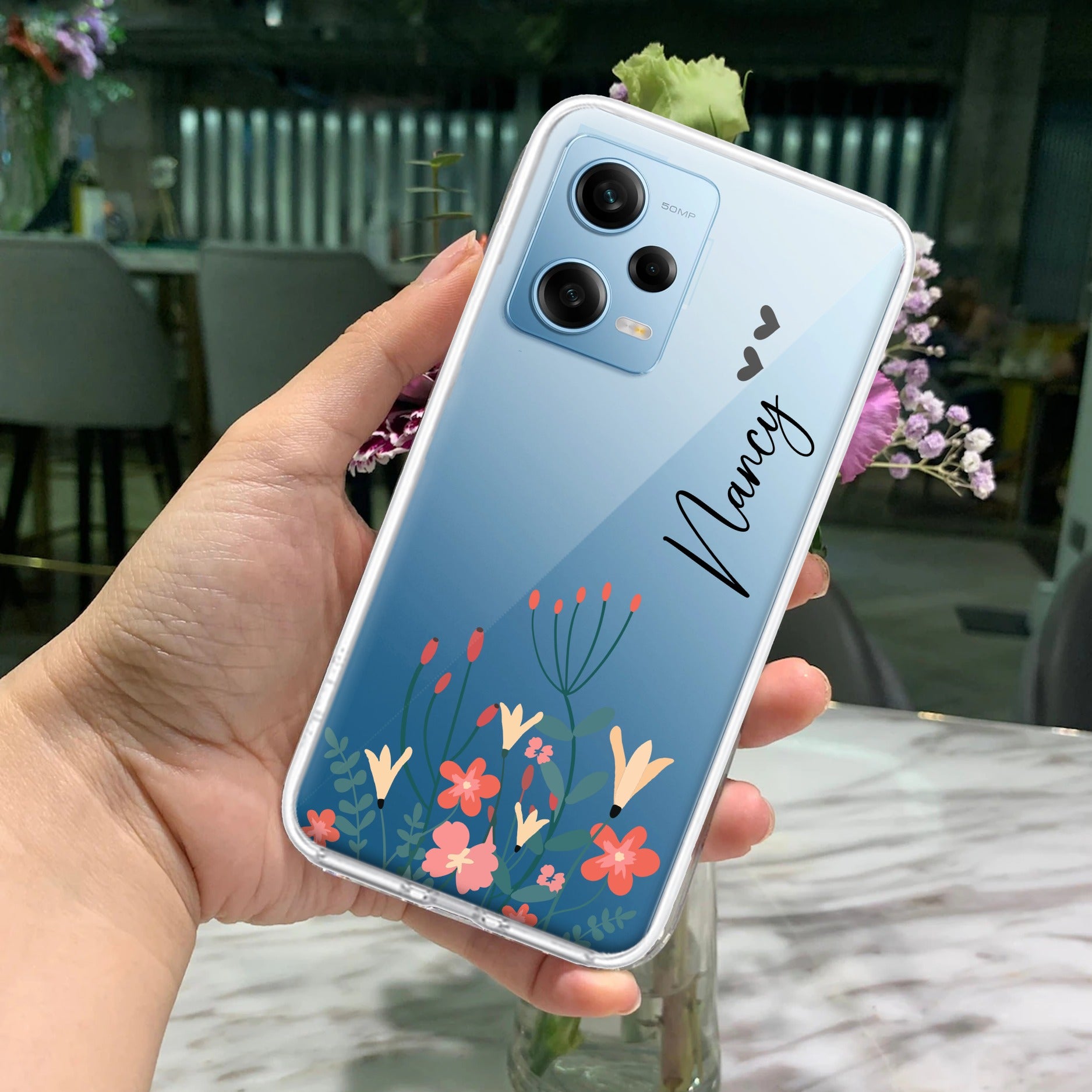 MultiColor Floral Customize Transparent Silicon Case For Redmi/Xiaomi