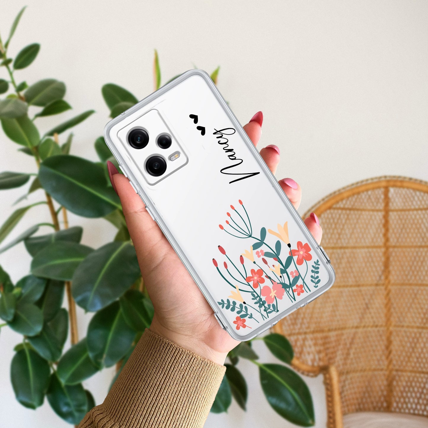 MultiColor Floral Customize Transparent Silicon Case For Redmi/Xiaomi