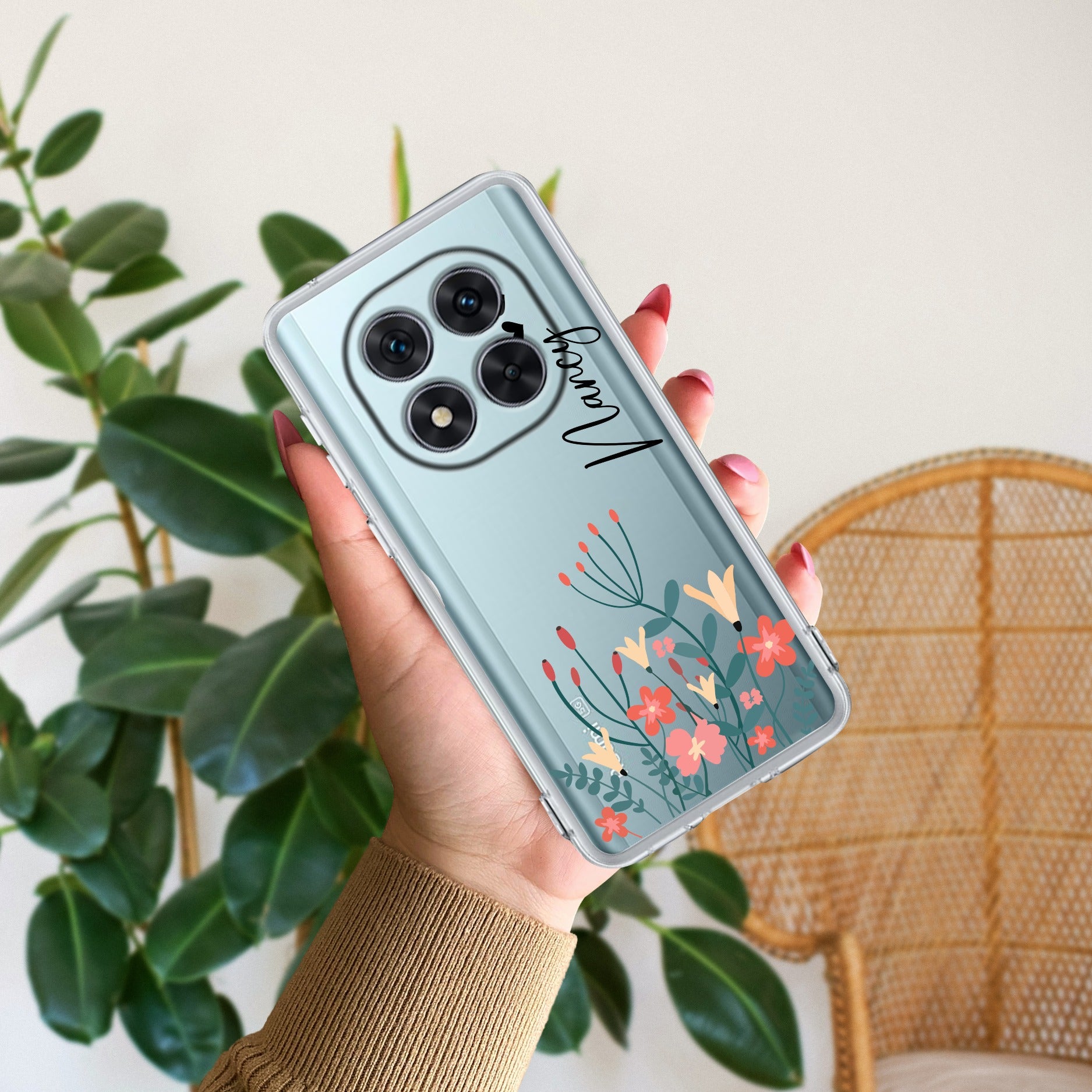 MultiColor Floral Customize Transparent Silicon Case For Redmi/Xiaomi