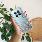 MultiColor Floral Customize Transparent Silicon Case For Redmi Note 15 Pro Plus 5G