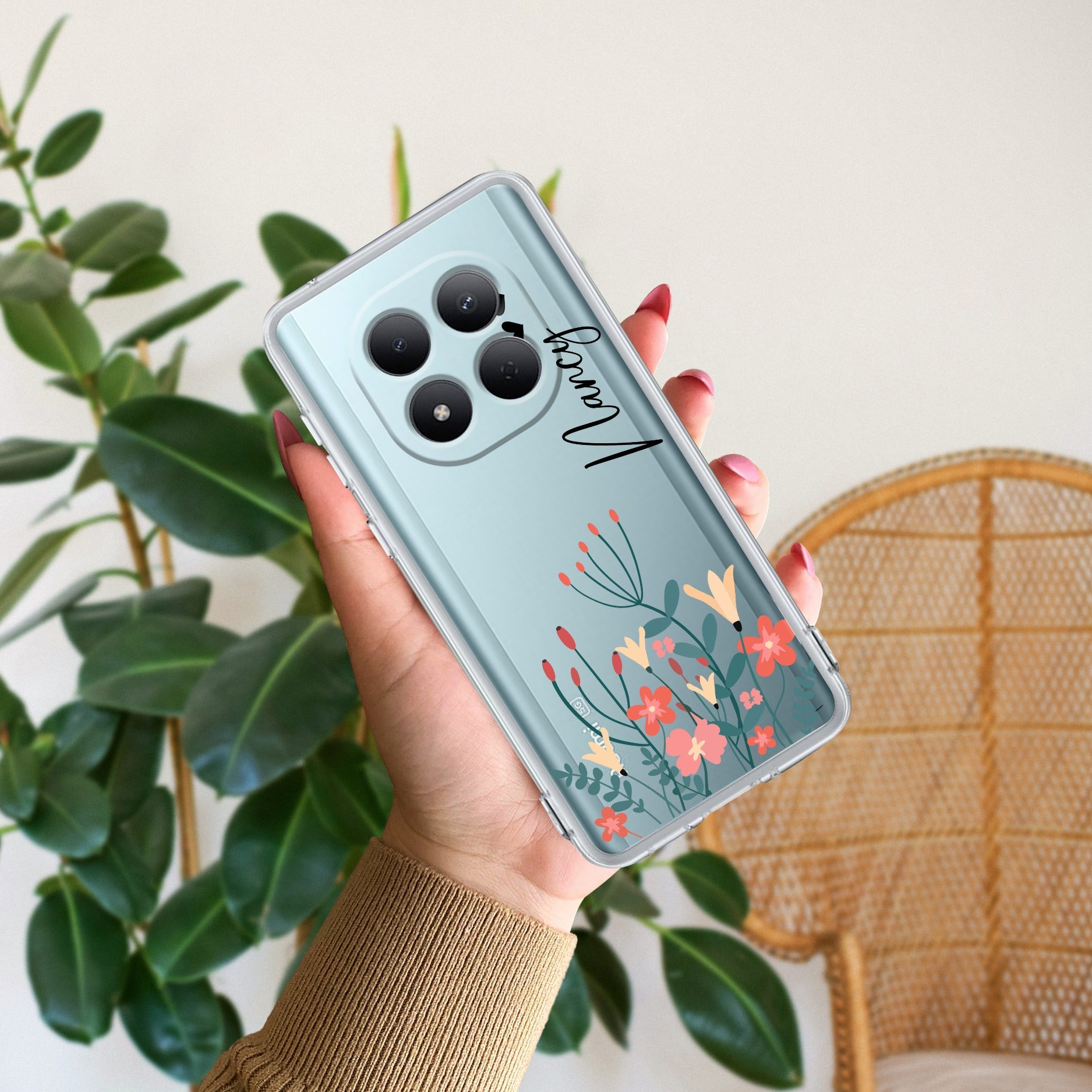 MultiColor Floral Customize Transparent Silicon Case For Redmi/Xiaomi