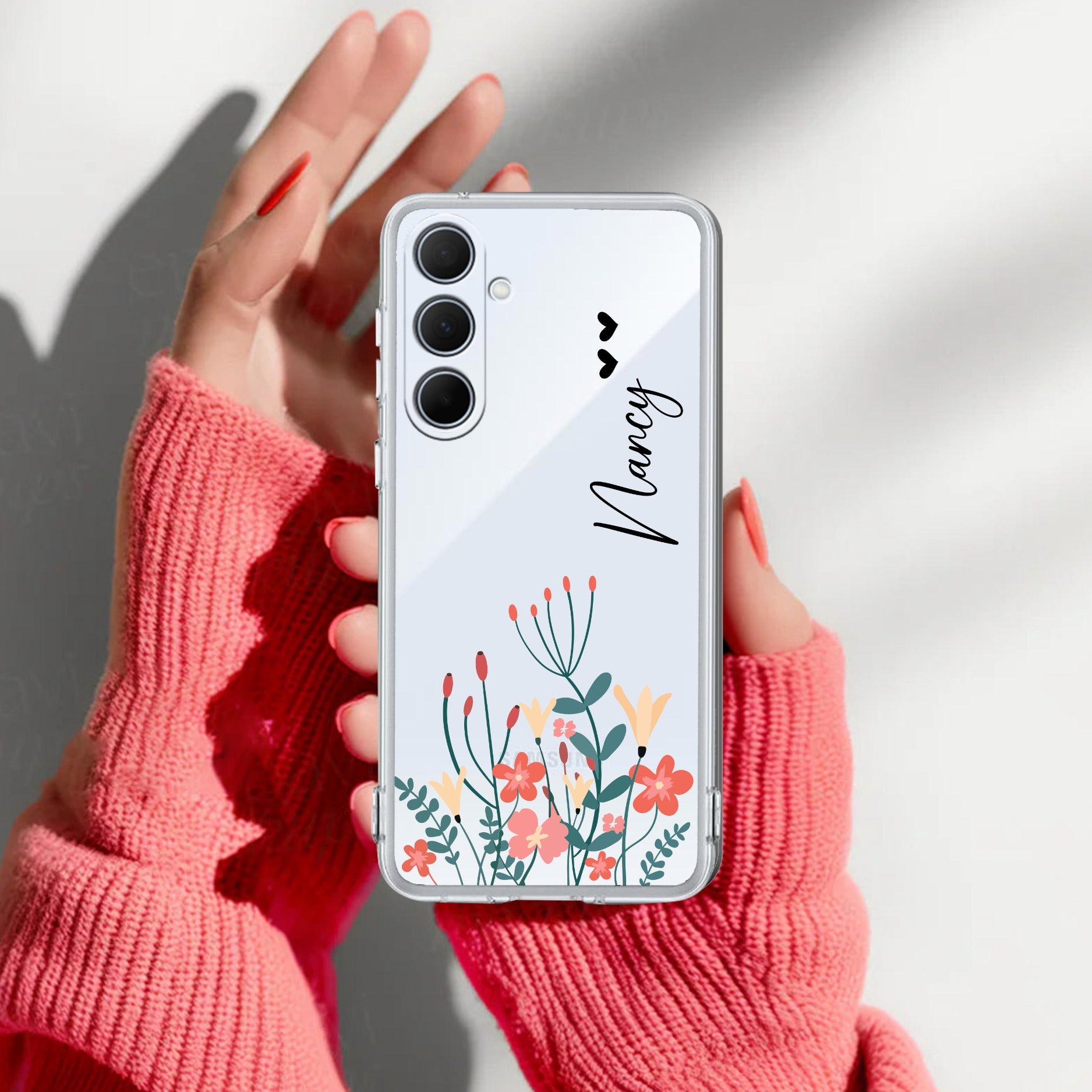 MultiColor Floral Customize Transparent Silicon Case For Samsung Galaxy A57 5G