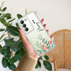 MultiColor Floral Customize Transparent Silicon Case For Vivo T3 5G