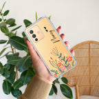 MultiColor Floral Customize Transparent Silicon Case For Vivo V23 5G