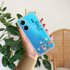 MultiColor Floral Customize Transparent Silicon Case For Vivo V29E 5G