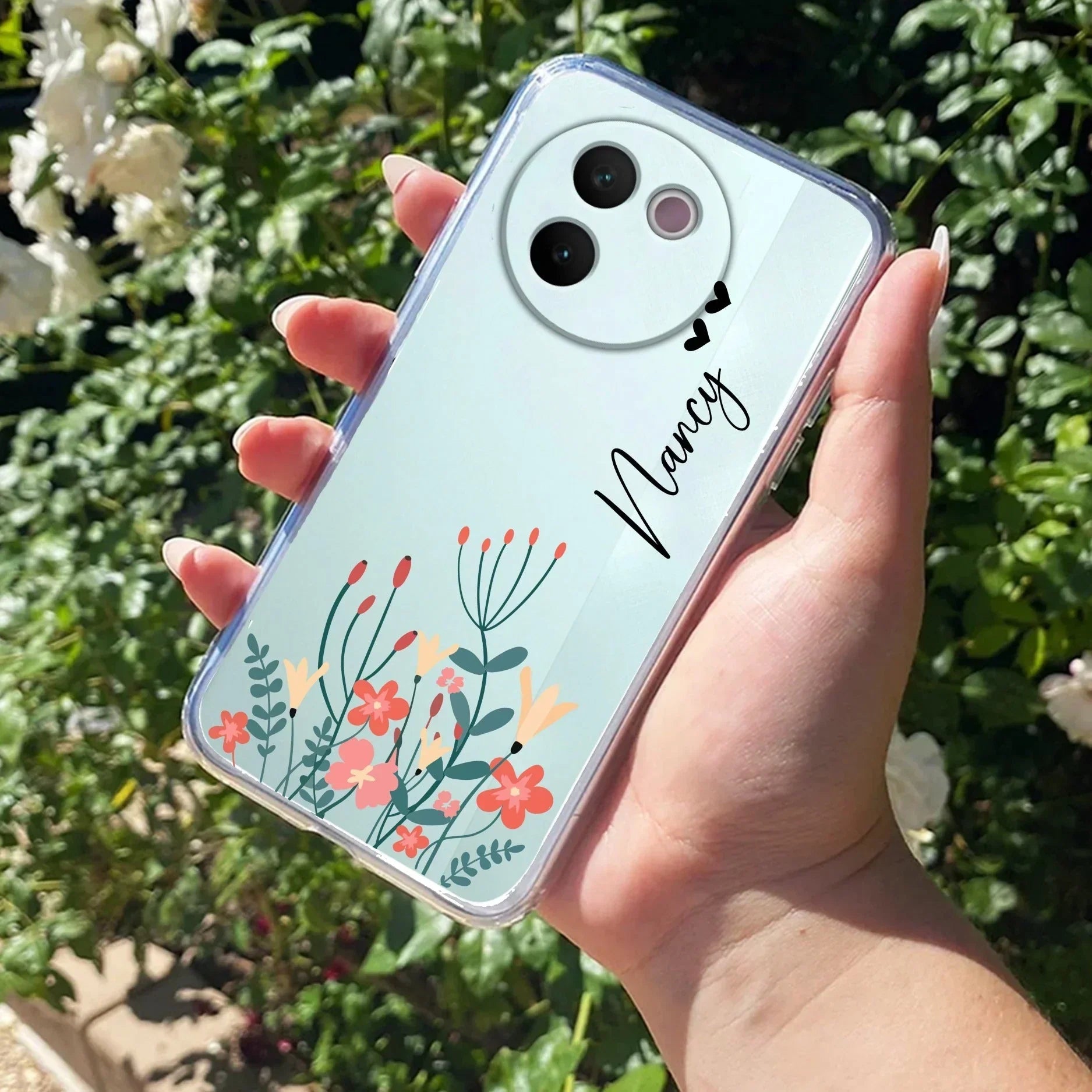 MultiColor Floral Customize Transparent Silicon Case For Vivo X90 Pro Plus 5G