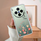 MultiColor Floral Customize Transparent Silicon Case For Vivo X200 FE