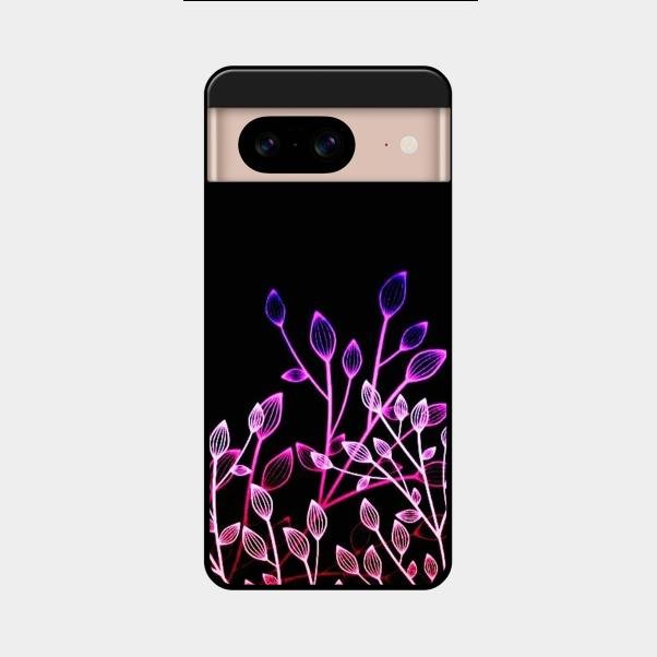 Multicolor Flower Print Glass Case Cover For Google Pixel 8 5G