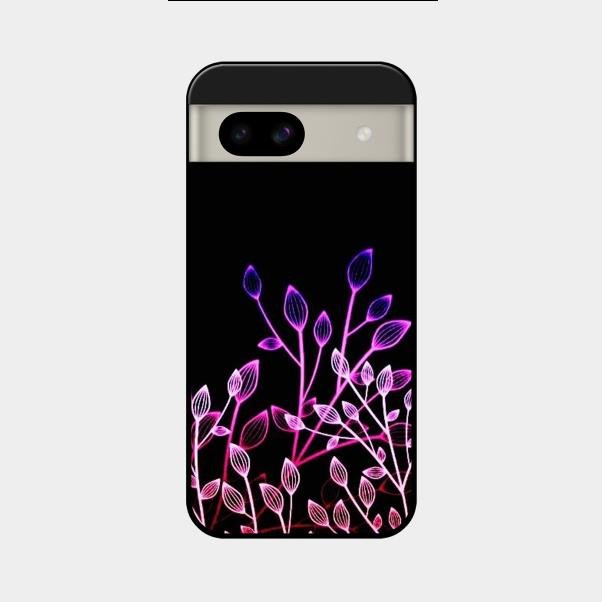Multicolor Flower Print Glass Case Cover For Google Pixel 8A 5G