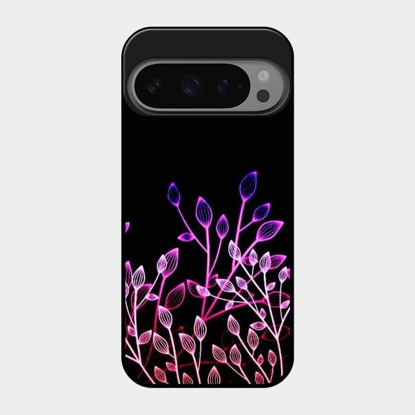 Multicolor Flower Print Glass Case Cover For Google Pixel 9 Pro 5G