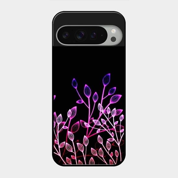 Multicolor Flower Print Glass Case Cover For Google Pixel 9 Pro Xl